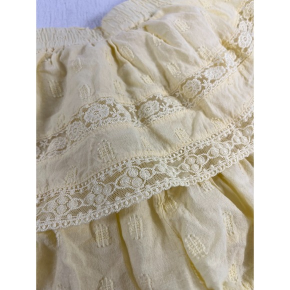 2- Altar'd State Raleigh Layered Lace Shorts Womens XS Denim Mini Academia Boho‎ - Picture 10 of 14